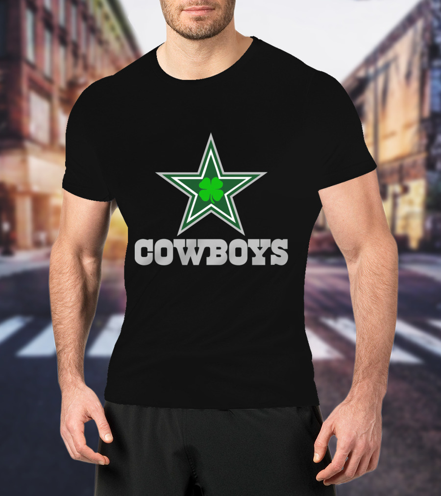 Cowboys Green Star Clover T-Shirt