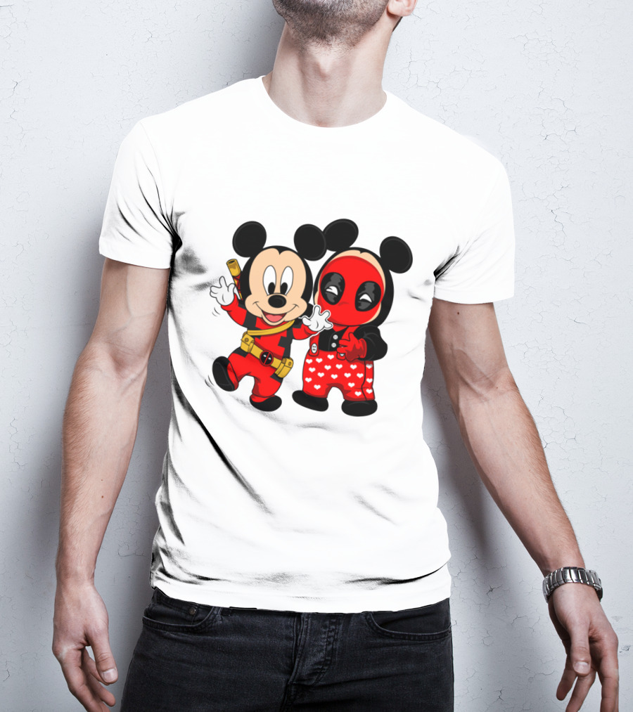 Disney Mickey Mouse And Deadpool Mashup T-Shirt