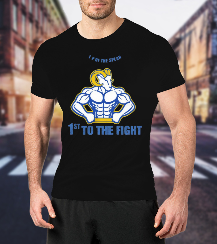 T P Of The Spear 1st To The Fight Muscular Ram T-Shirt