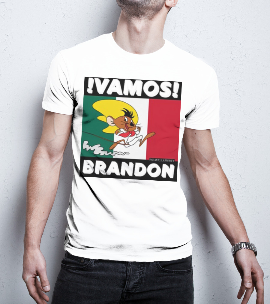 Vamos Brandon Mouse Mexican Flag T-Shirt