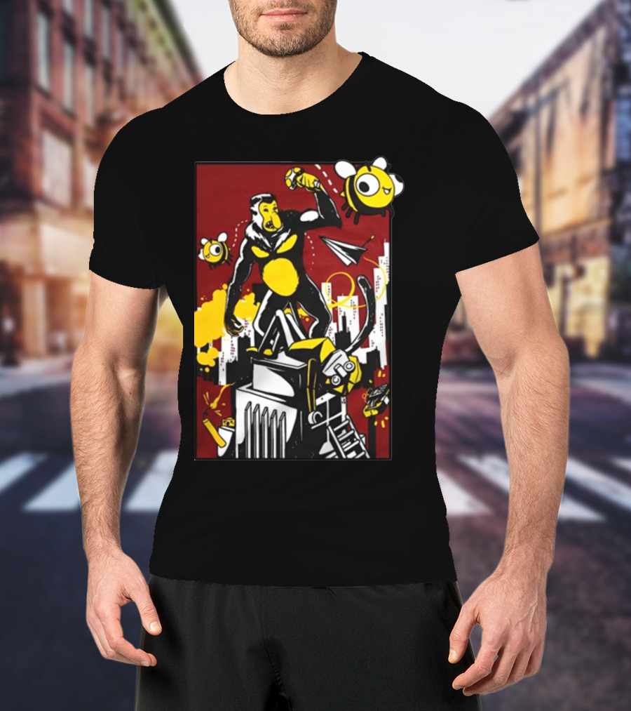 Ttt Duncan X Osie King Kong Parody With Bees And Building T-Shirt