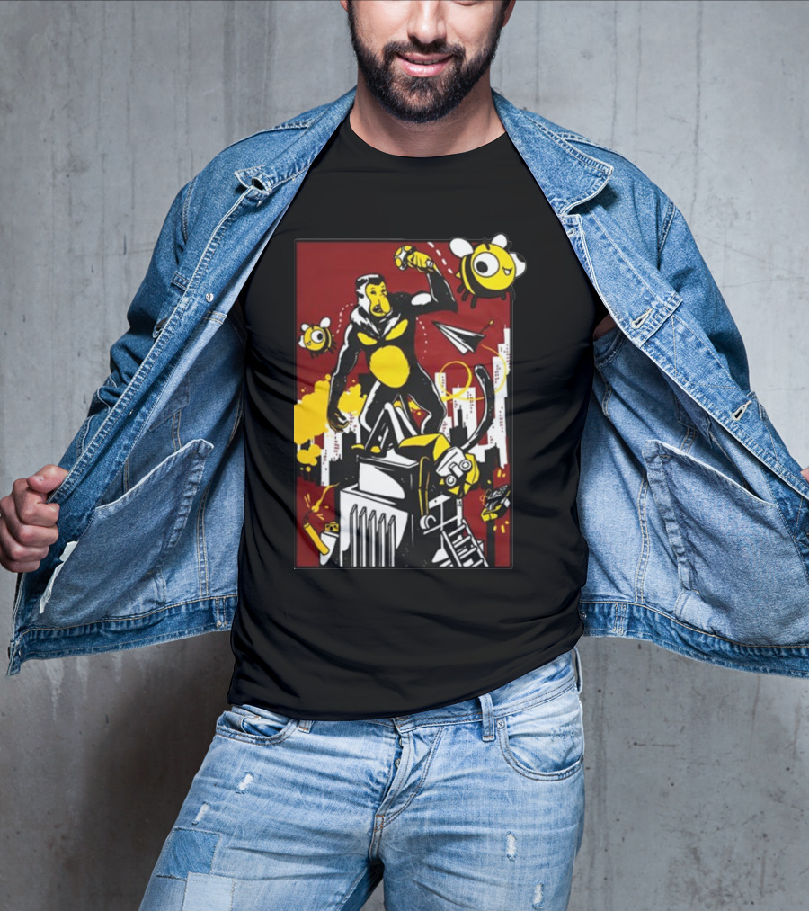 Ttt Duncan X Osie King Kong Parody With Bees And Building T-Shirt