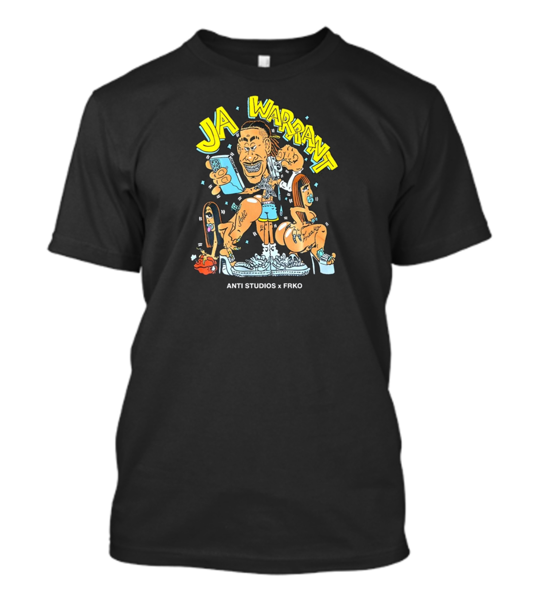 Ja Warrant Anti Studios X Frko Cartoon Style Collaboration T-Shirt