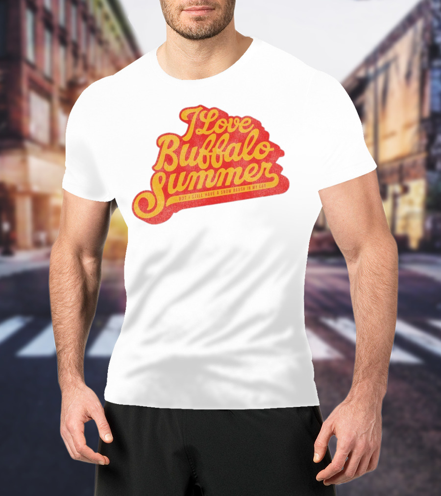 I Love Buffalo Summer Boy I Still Have A Snow Brush In My Car T-Shirt