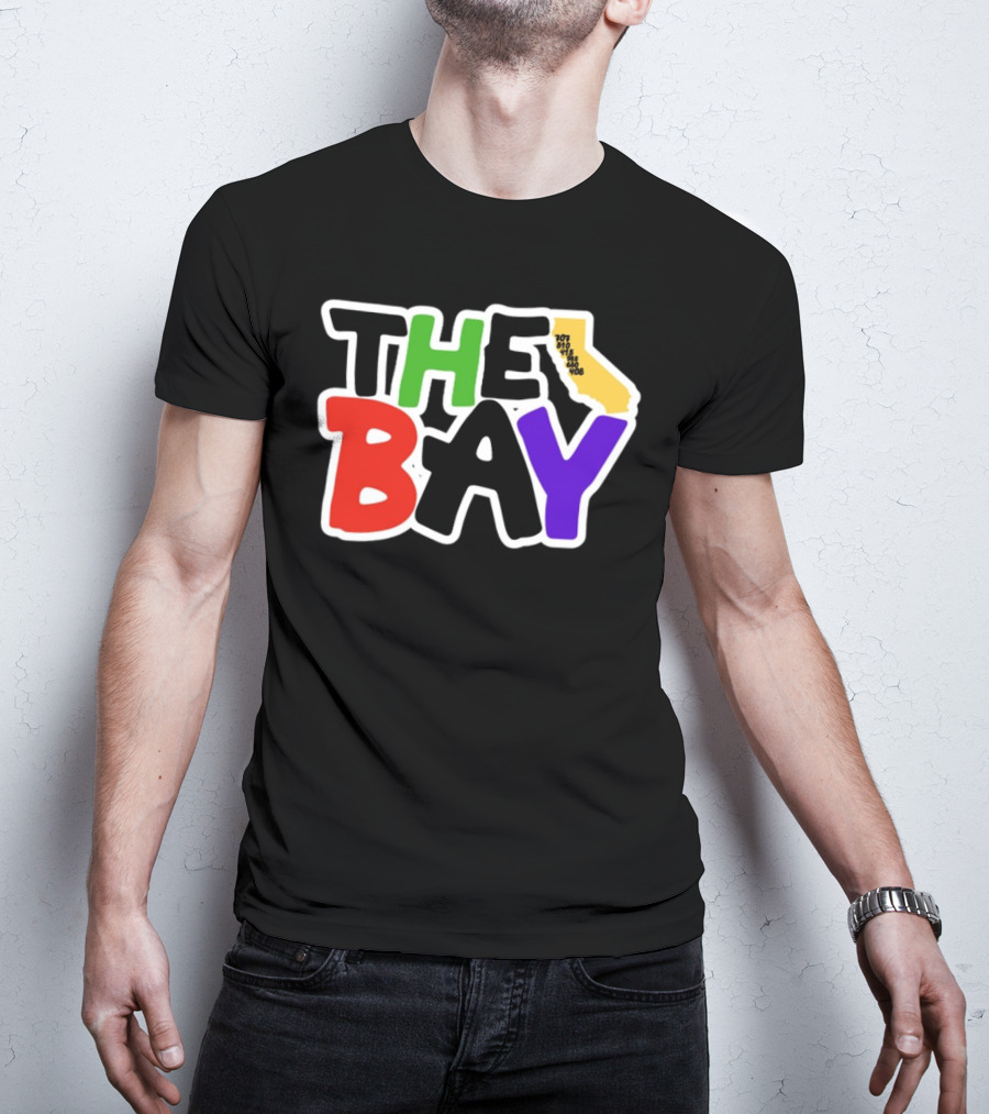 The Bay California Area Codes Colorful T-Shirt