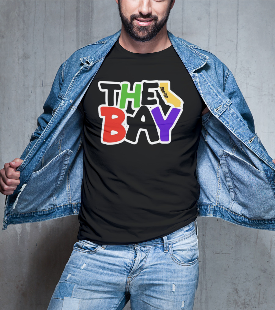 The Bay California Area Codes Colorful T-Shirt