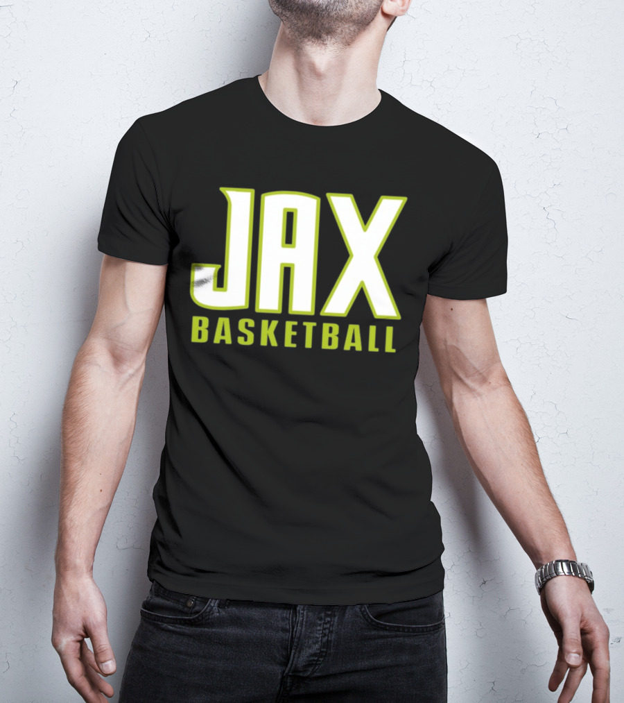 Jax Basketball Bold Neon Typography T-Shirt