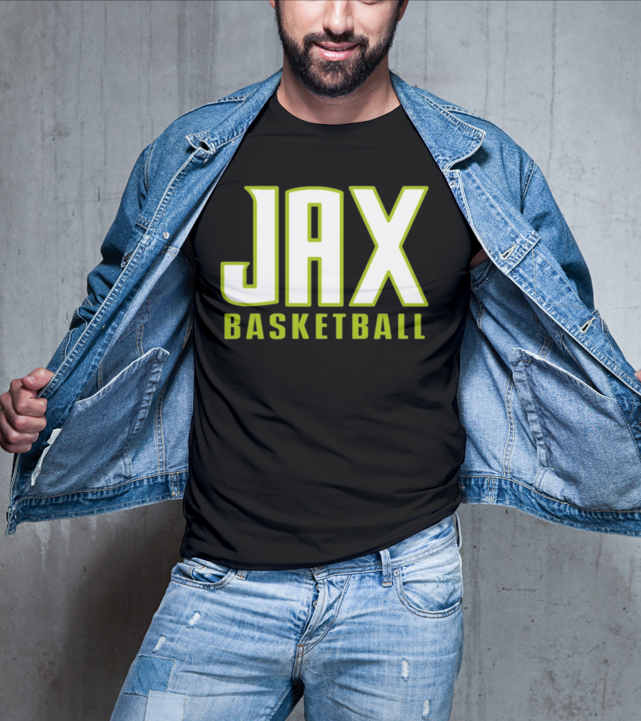 Jax Basketball Bold Neon Typography T-Shirt