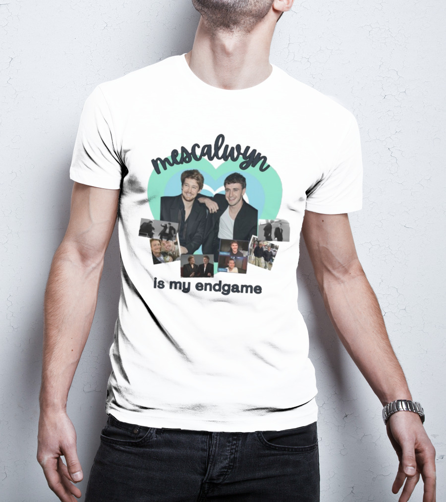 Mescalwyn Is My Endgame Heart Collage With Friends And Candid Moments T-Shirt