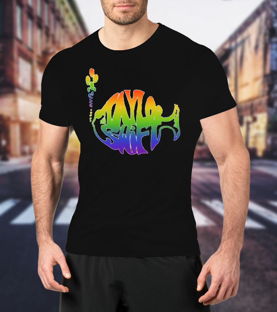 Taylor Swift Phish Logo Rainbow Bubbles T-Shirt