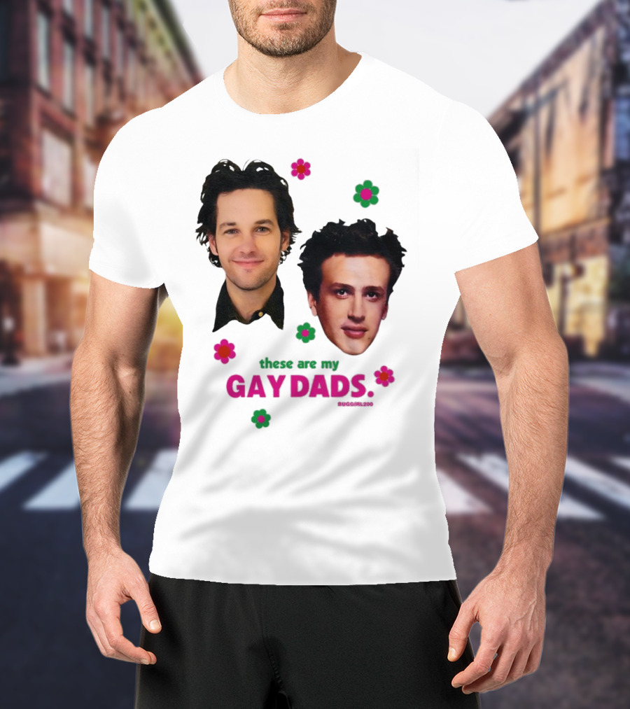These Are My Gay Dads Flowers Nuggclub 420 T-Shirt