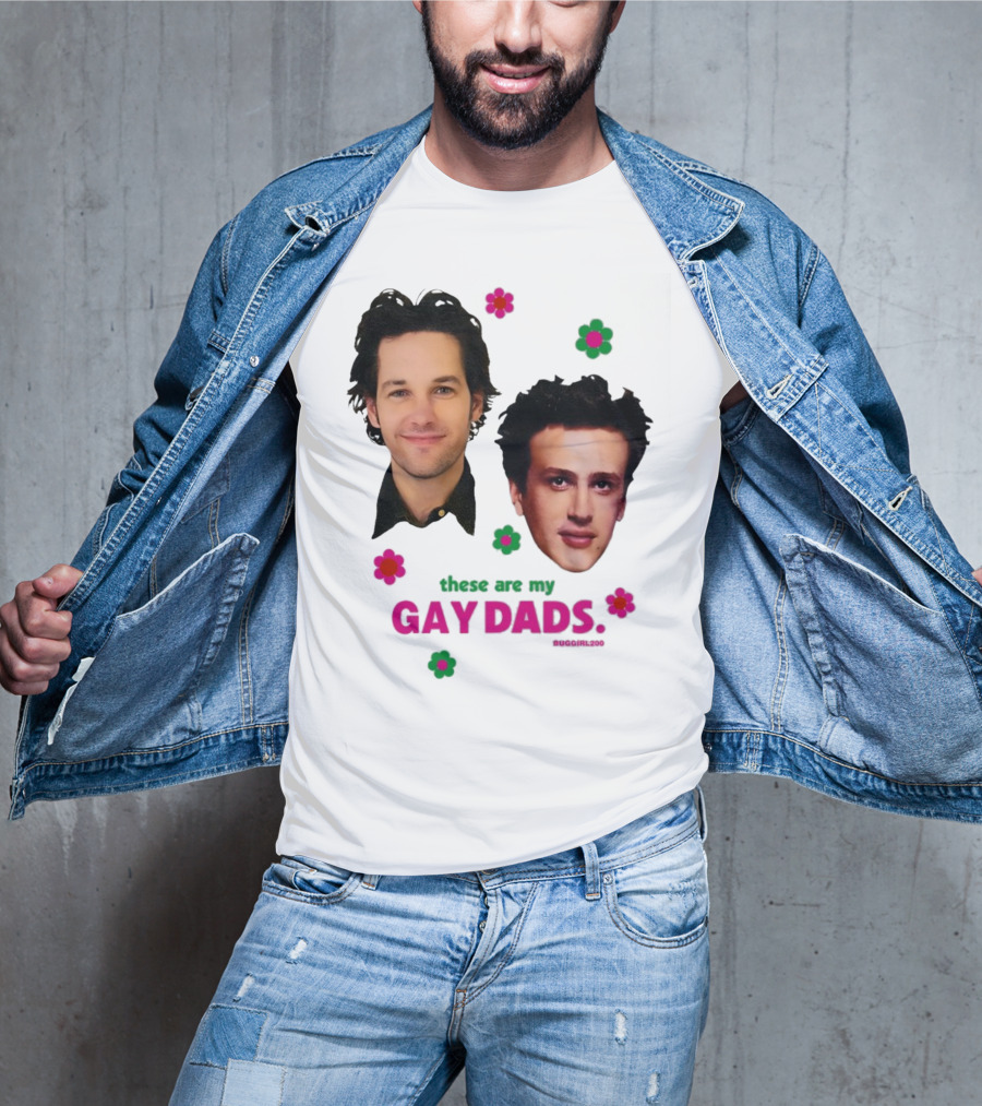 These Are My Gay Dads Flowers Nuggclub 420 T-Shirt