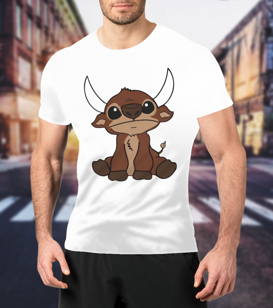 26Shirts Stitch Buffalo Cute Cartoon Buffalo Image T-Shirt