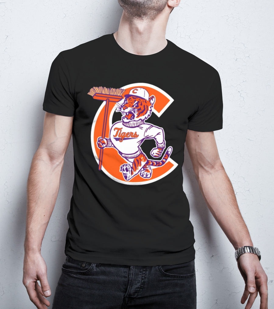 Austin Pendergist Tigers C Letter Mascot With Broom T-Shirt