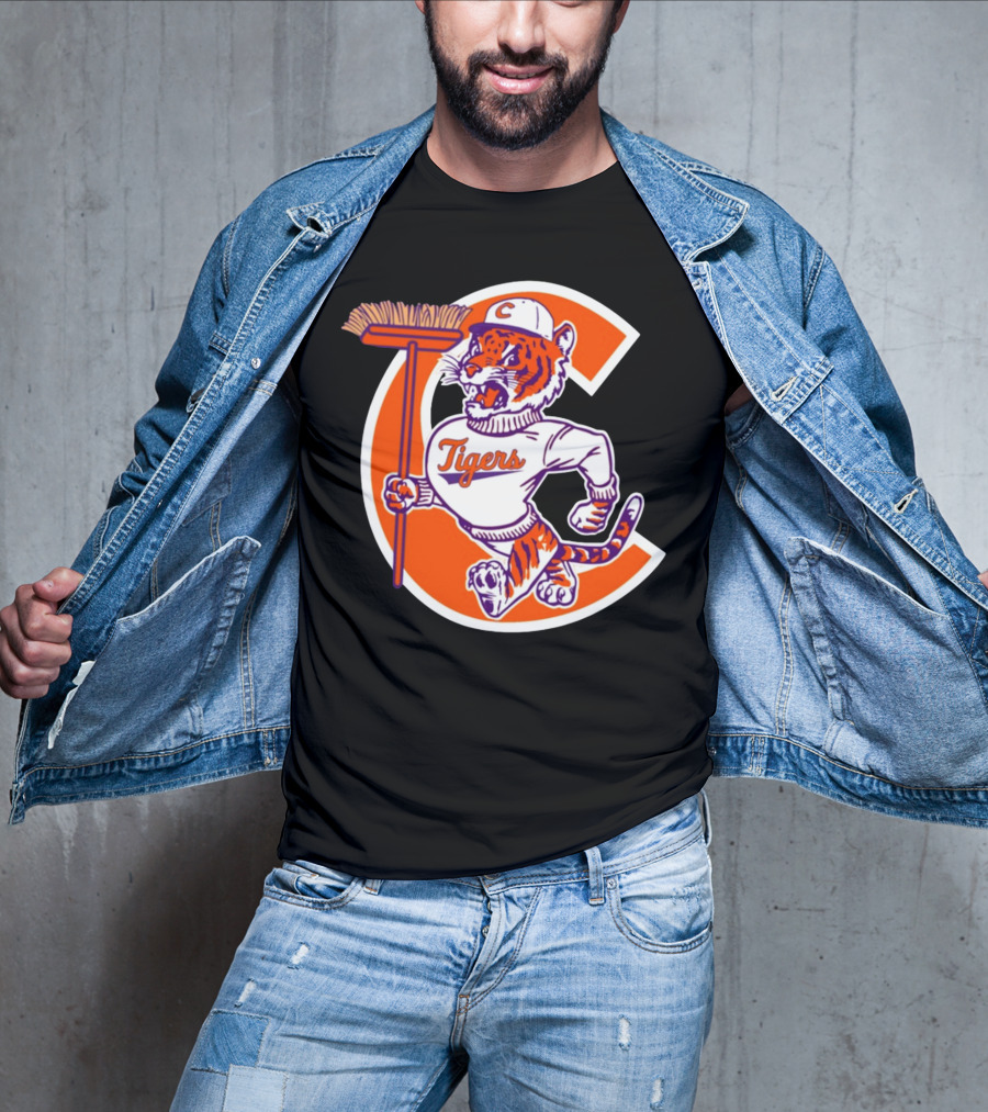 Austin Pendergist Tigers C Letter Mascot With Broom T-Shirt