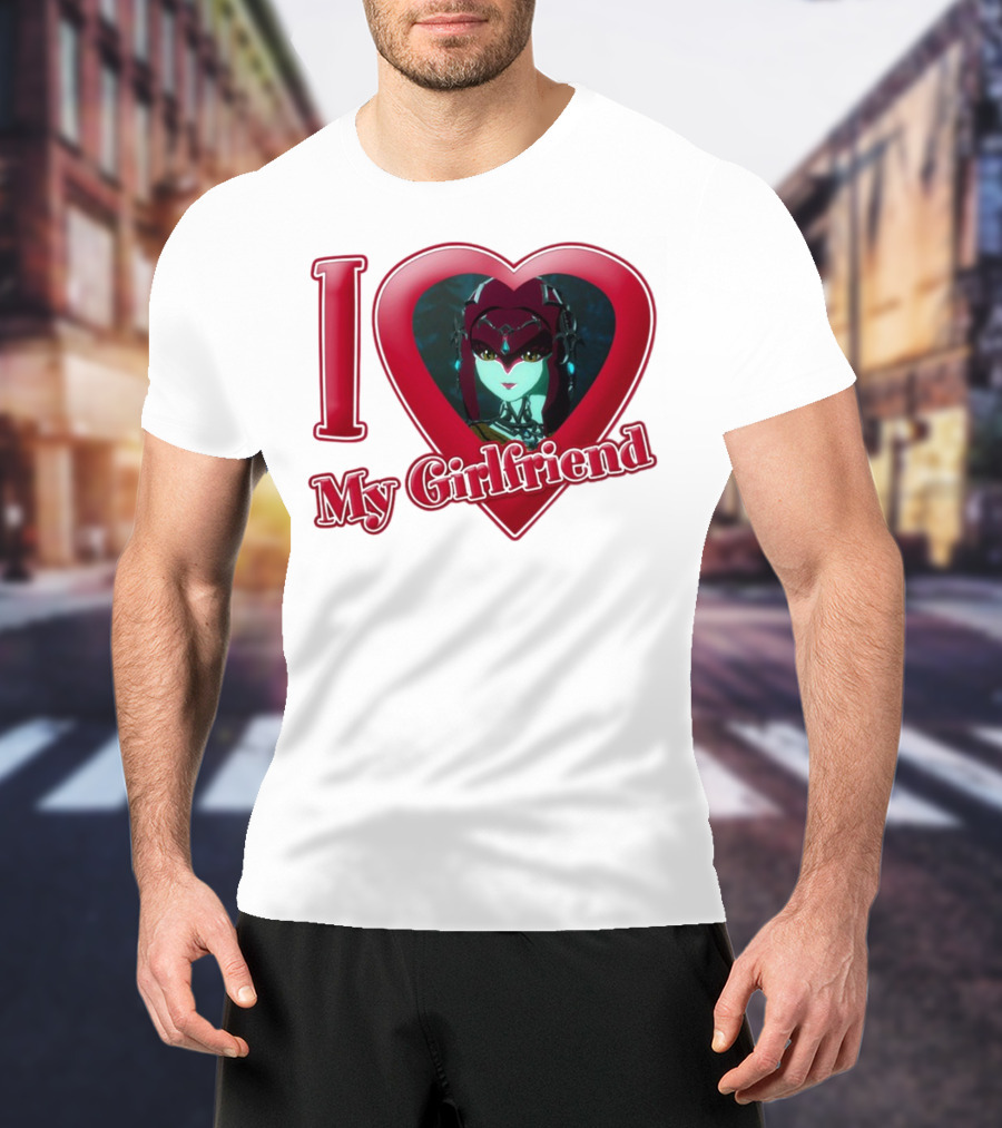 The Legend Of Zelda I Love My Girlfriend Mipha Heart T-Shirt