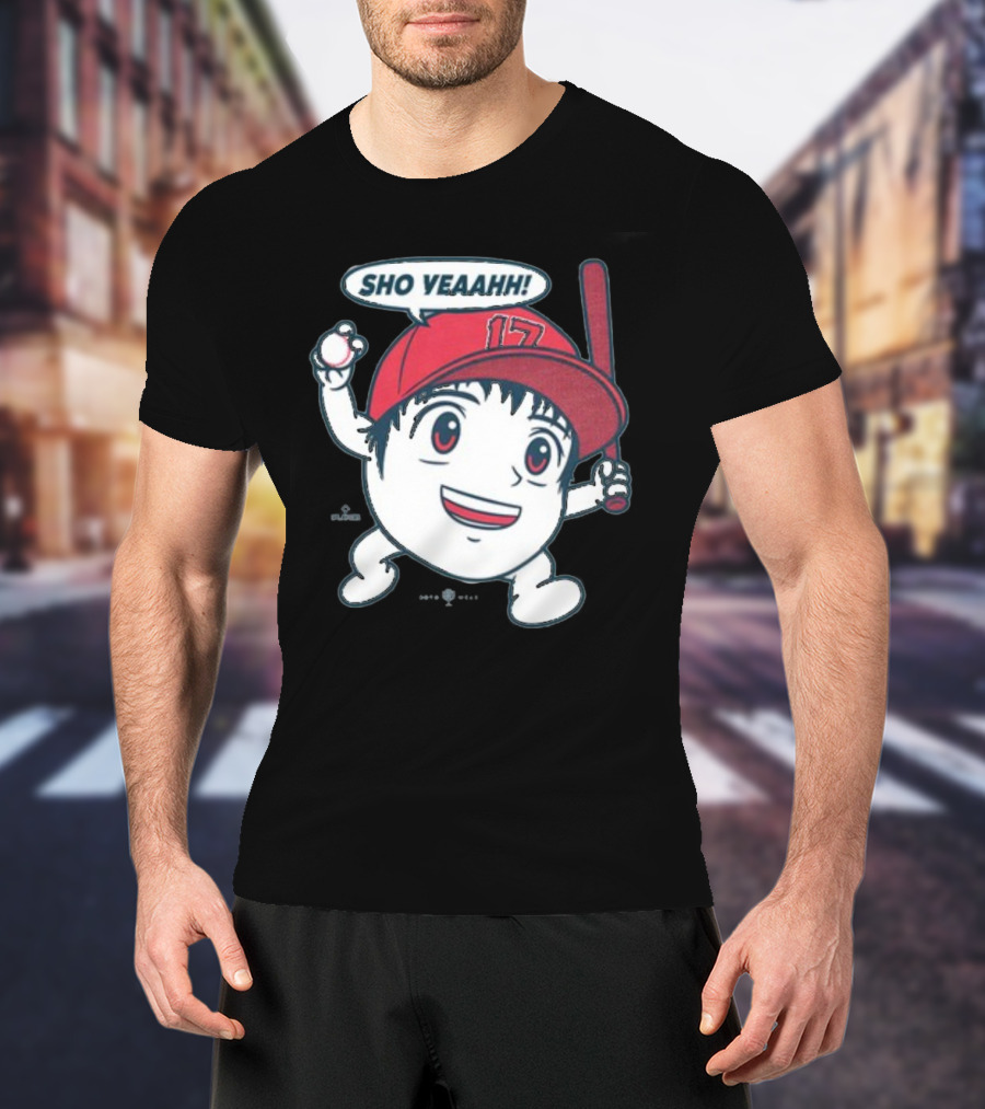 Sho Yeaahh Baseball Character 17 Red Cap Batting Pose T-Shirt