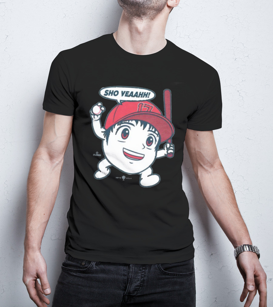 Sho Yeaahh Baseball Character 17 Red Cap Batting Pose T-Shirt