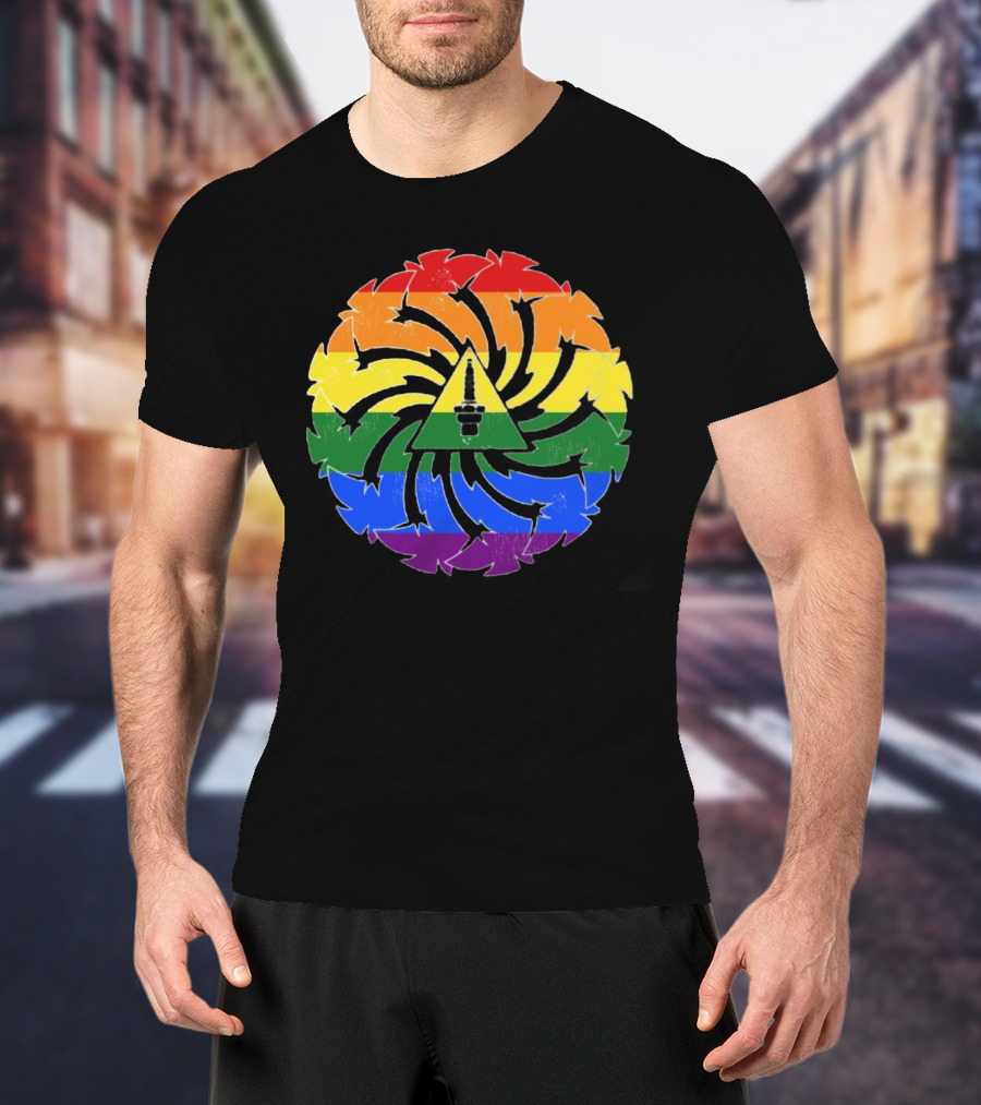 Soundgarden Spiral Pride Logo Rainbow Colors T-Shirt
