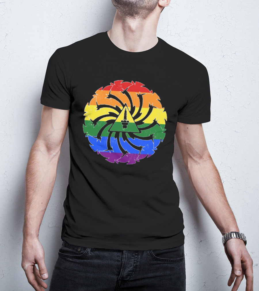 Soundgarden Spiral Pride Logo Rainbow Colors T-Shirt