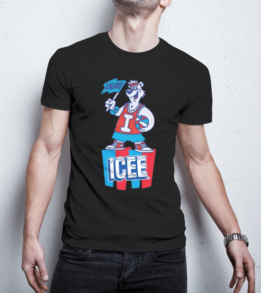 Enjoy Icee Basketball Bear Iconic Frozen Drink Fun T-Shirt