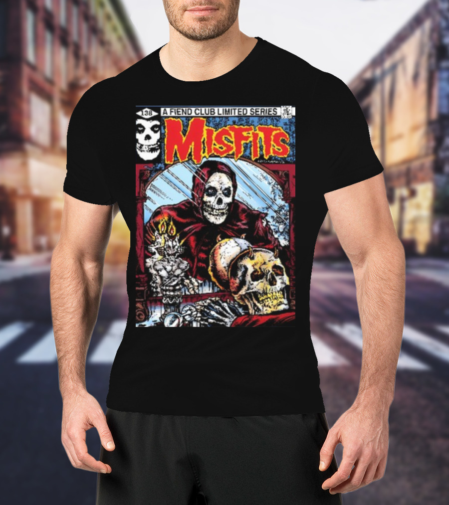 Misfits A Fiend Club Limited Series Skull And Skeleton Reflection T-Shirt