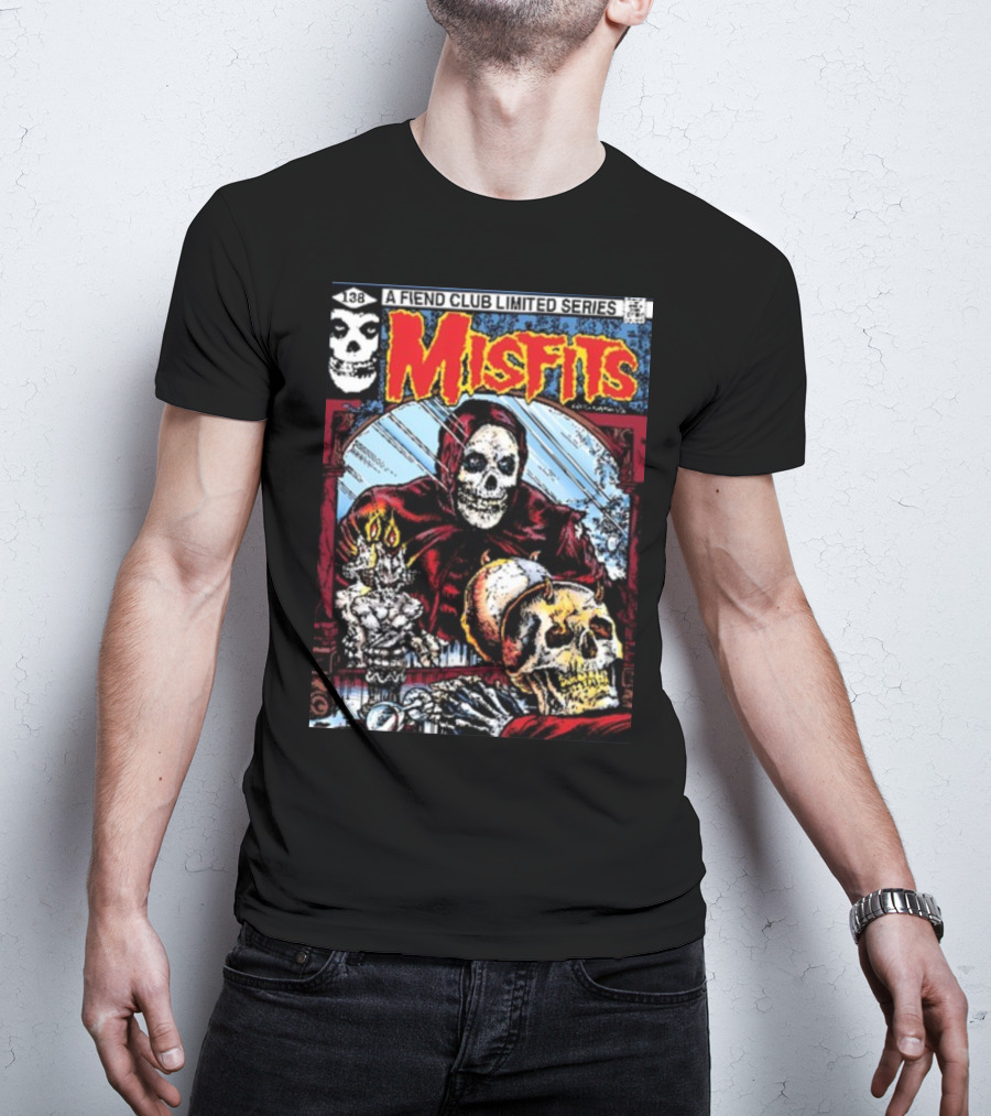 Misfits A Fiend Club Limited Series Skull And Skeleton Reflection T-Shirt