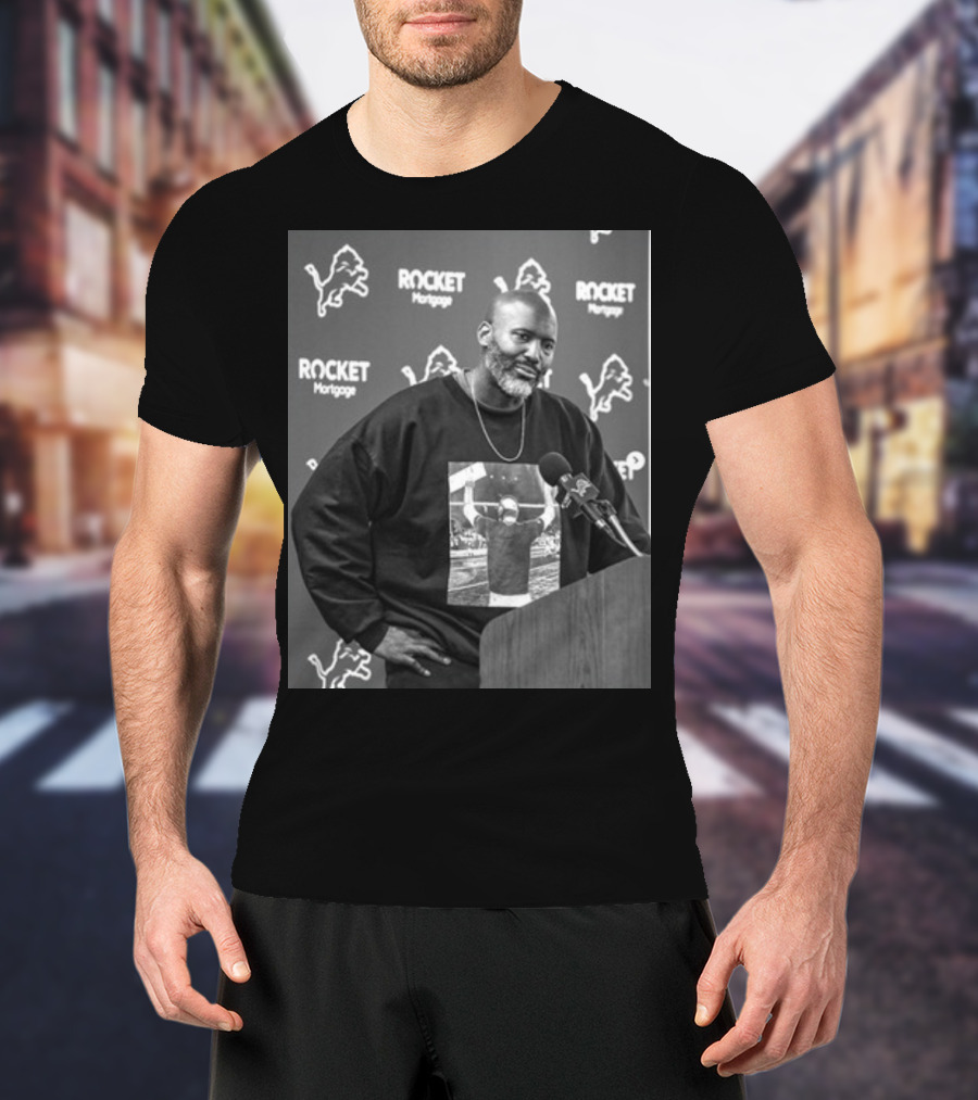 Lions Dan Campbell Rocket Mortgage Press Conference T-Shirt