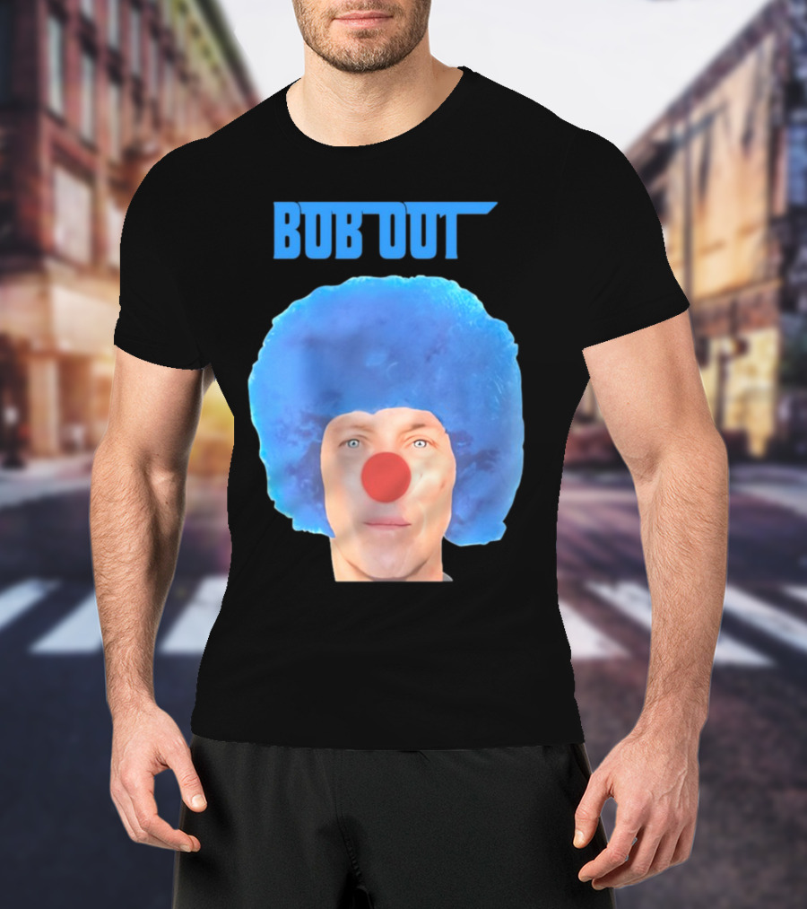 Bub Out Bernardeschi Bob Out Blue Afro Red Nose T-Shirt