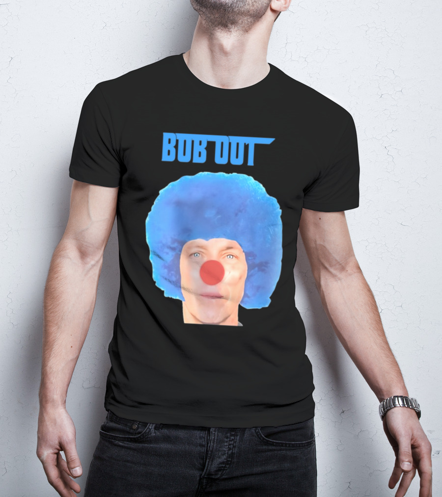 Bub Out Bernardeschi Bob Out Blue Afro Red Nose T-Shirt
