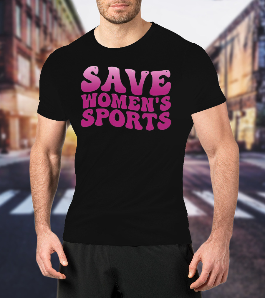 Save Women's Sports 70s Vintage Bold Pink T-Shirt