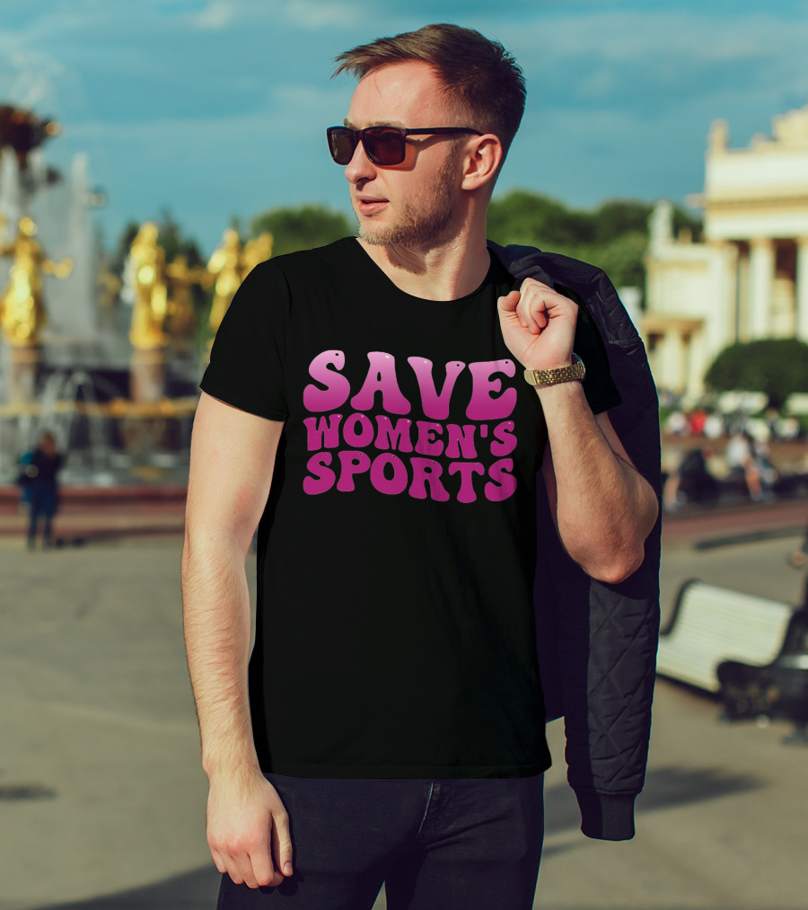 Save Women's Sports 70s Vintage Bold Pink T-Shirt