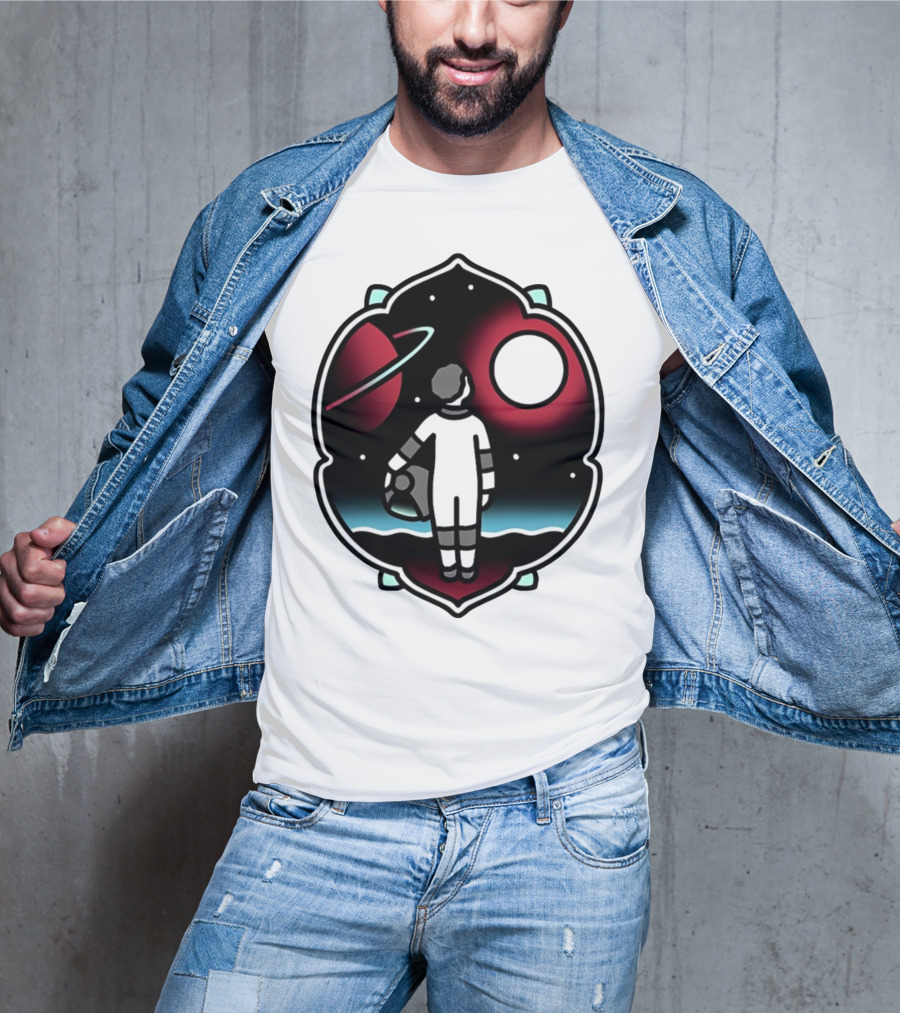 Come See The Universe Astronaut Staring At Planets And Stars T-Shirt