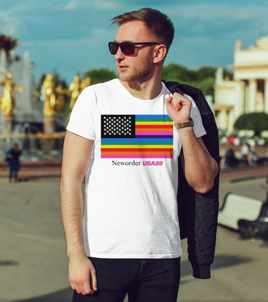 Neworder USA89 Literallyvergil Rainbow Flag T-Shirt