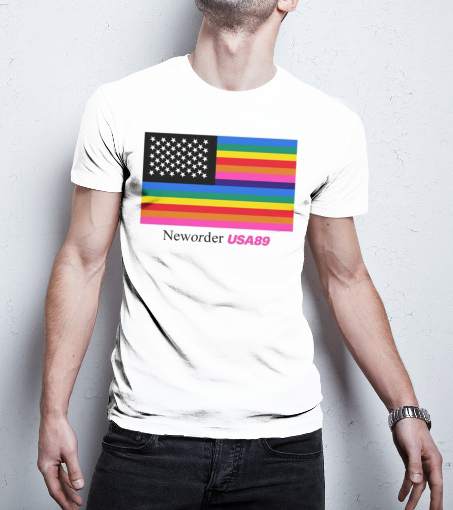Neworder USA89 Literallyvergil Rainbow Flag T-Shirt