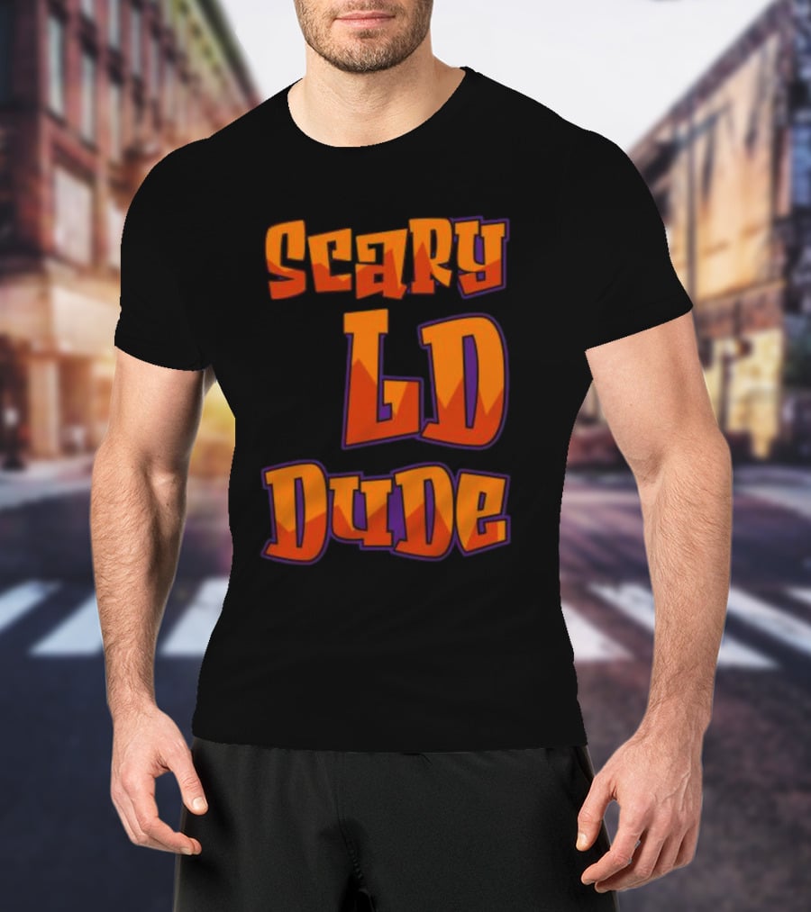 Scary LD Dude Retro Font T-Shirt