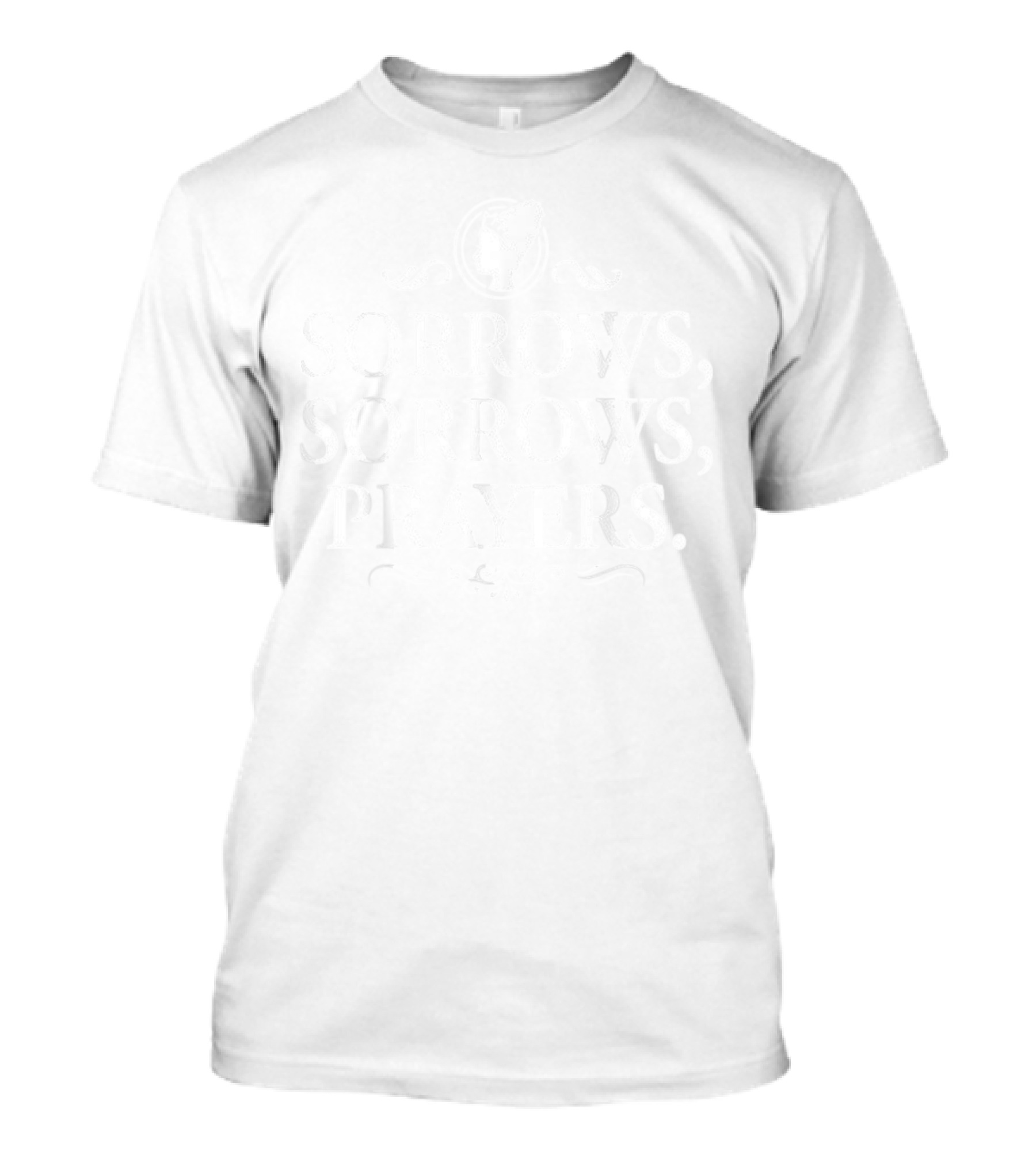 SORROWS SORROWS PRAYERS Silhouette Crest T-Shirt