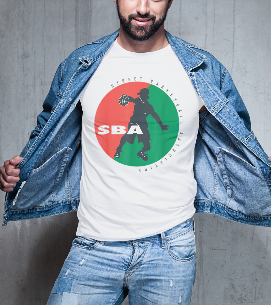 Street Basketball Association SBA Logo Circle T-Shirt