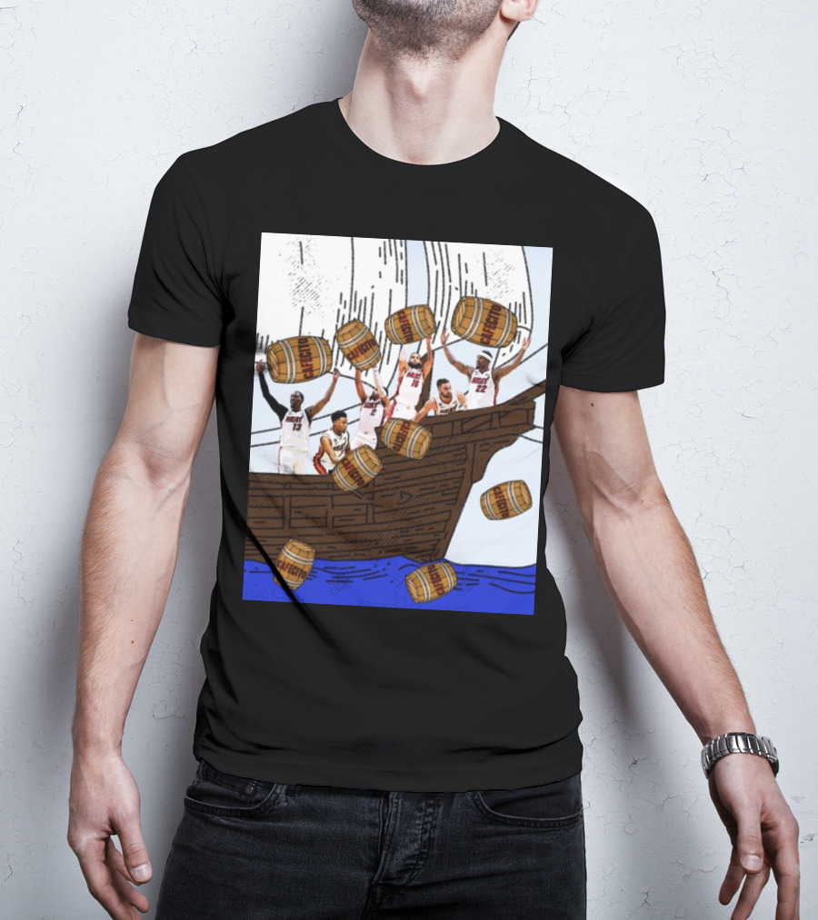 Miami Heat Cafecito Party Ship Adventure Before Flight To Denver T-Shirt