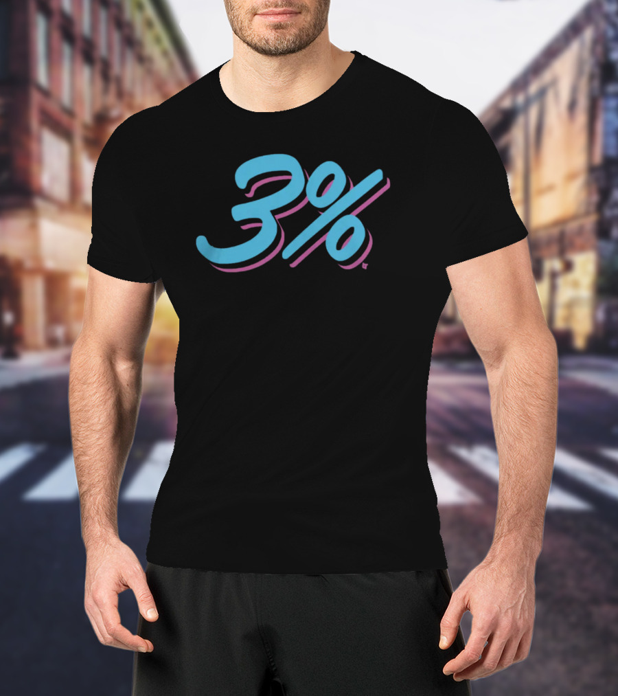 Breakingt Miami 3% Chance Blue And Pink T-Shirt