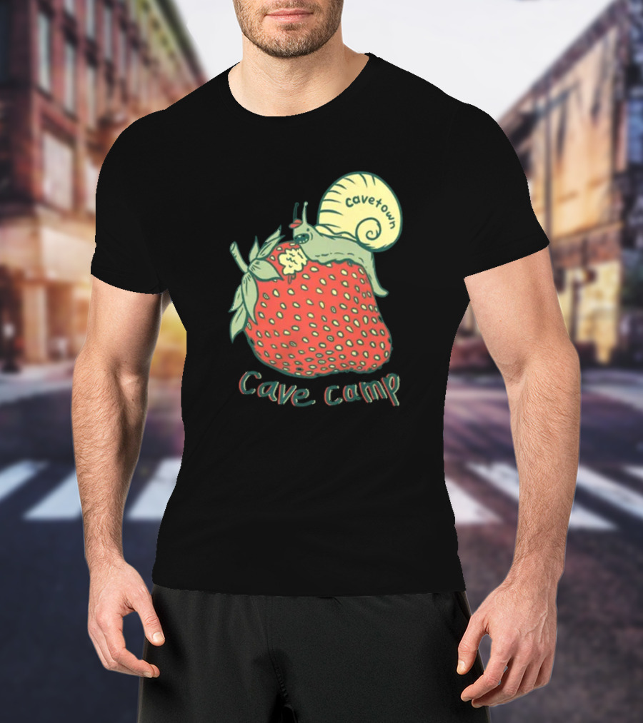 Cavetown Hungry Snail Strawberry Cave Camp T-Shirt