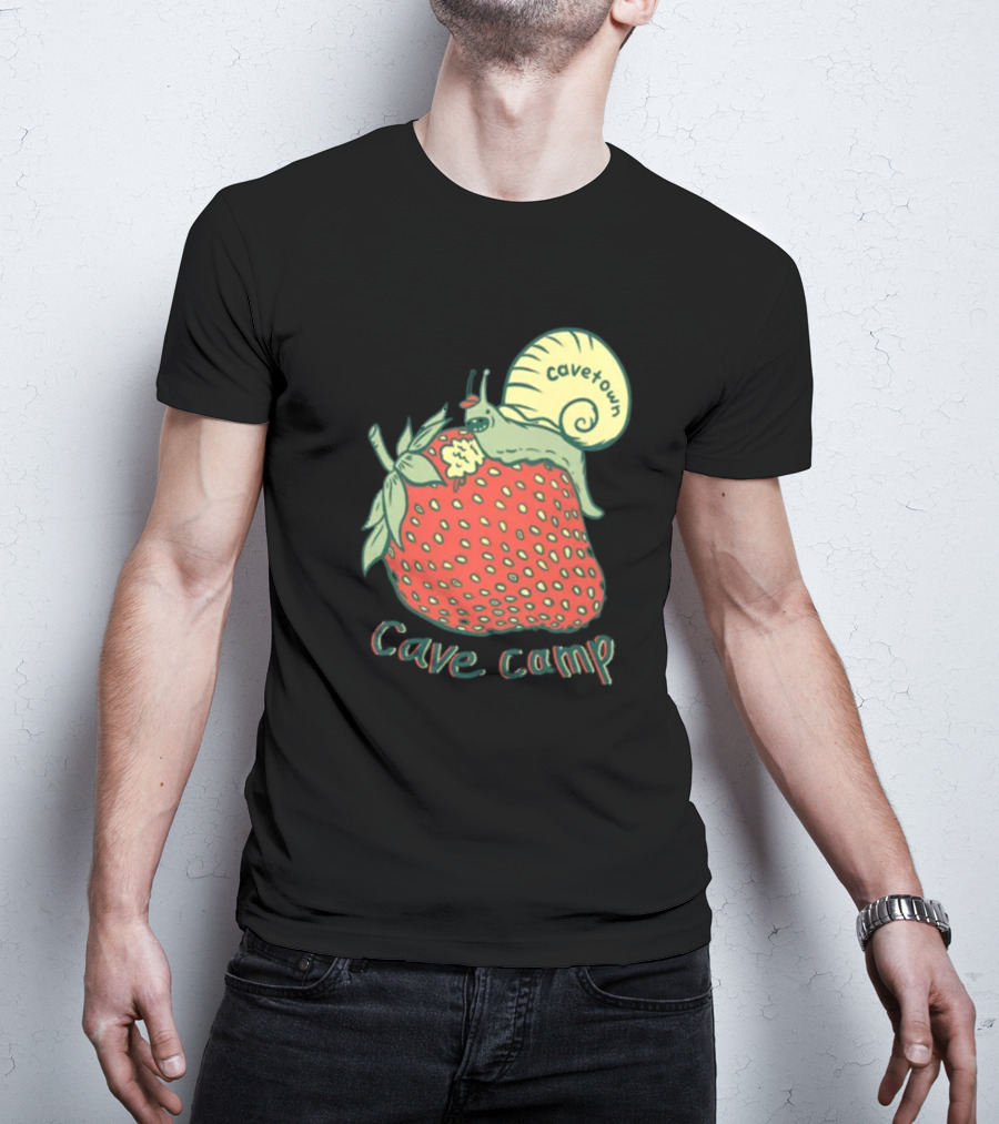 Cavetown Hungry Snail Strawberry Cave Camp T-Shirt
