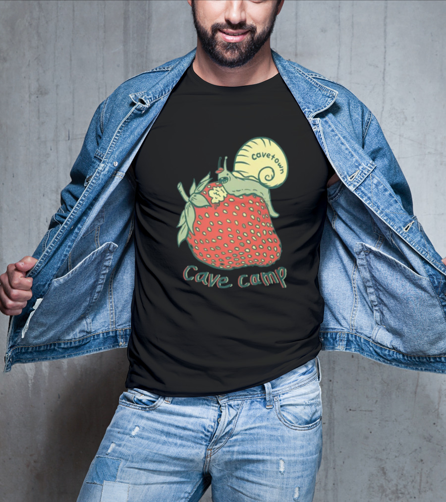 Cavetown Hungry Snail Strawberry Cave Camp T-Shirt