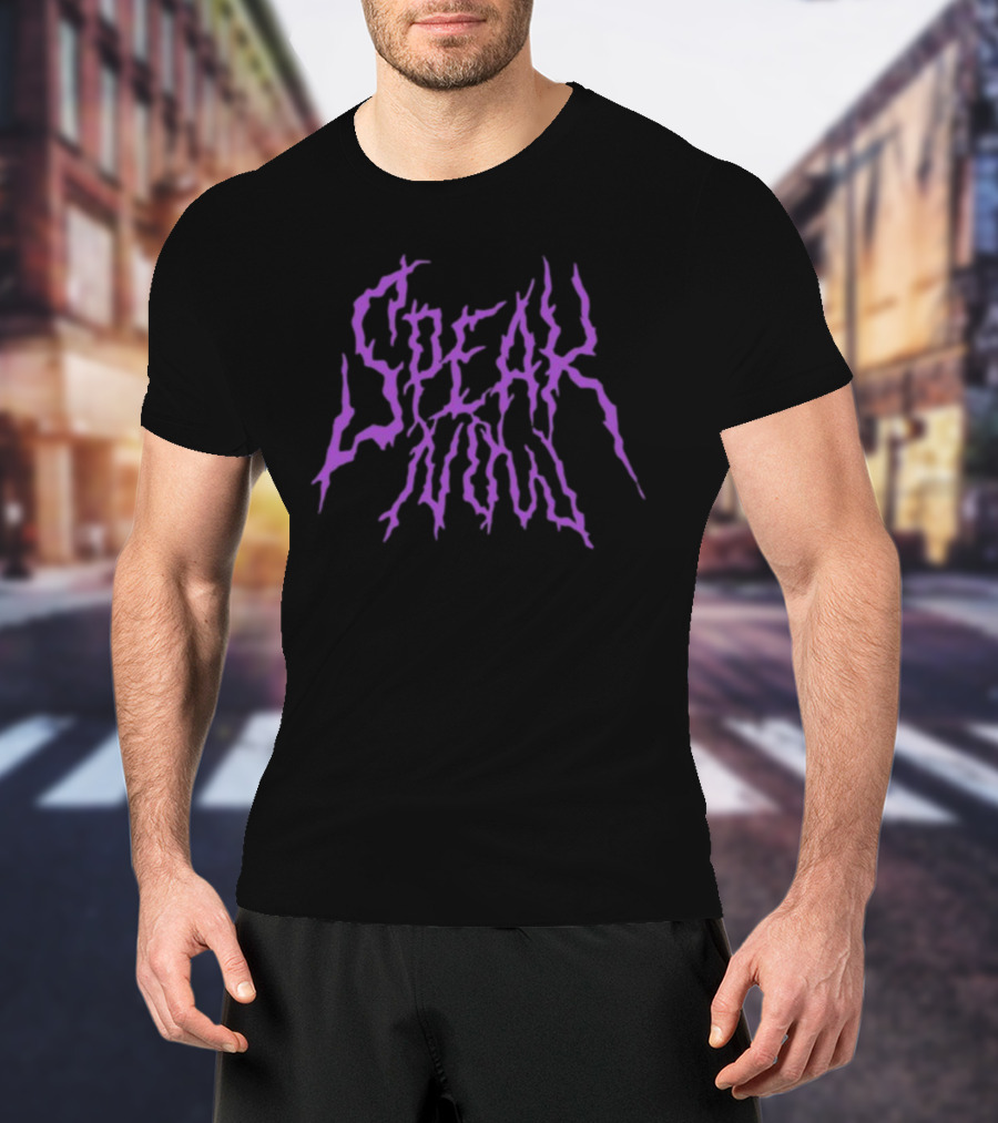 Dopeamyne Goods Speak Now Purple Electric Text T-Shirt