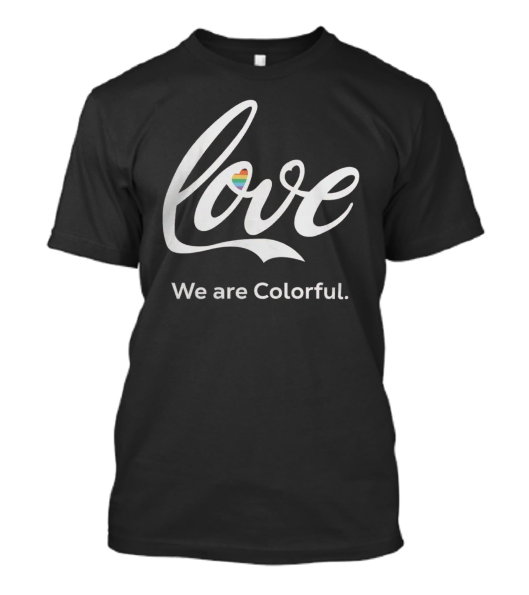 Coca-Cola Love Heart We Are Colorful Rainbow T-Shirt