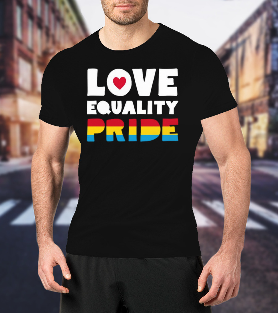 Belk Love Equality Pride Pansexual Flag Colors T-Shirt