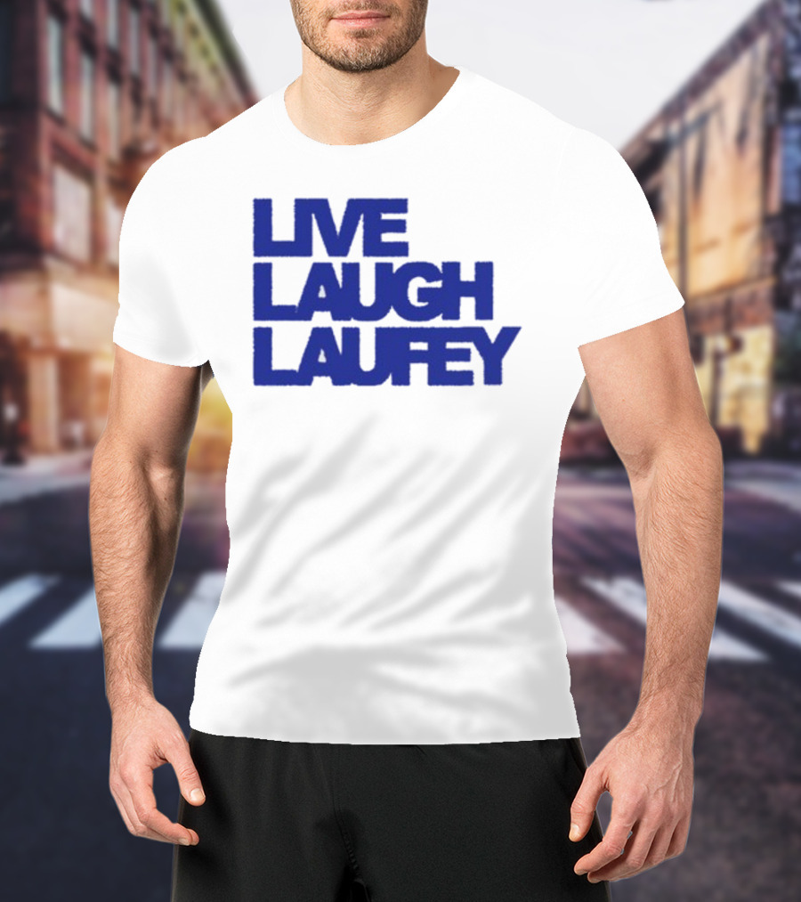 Laufeymusic Live Laugh Laufey Iconic Blue Text T-Shirt