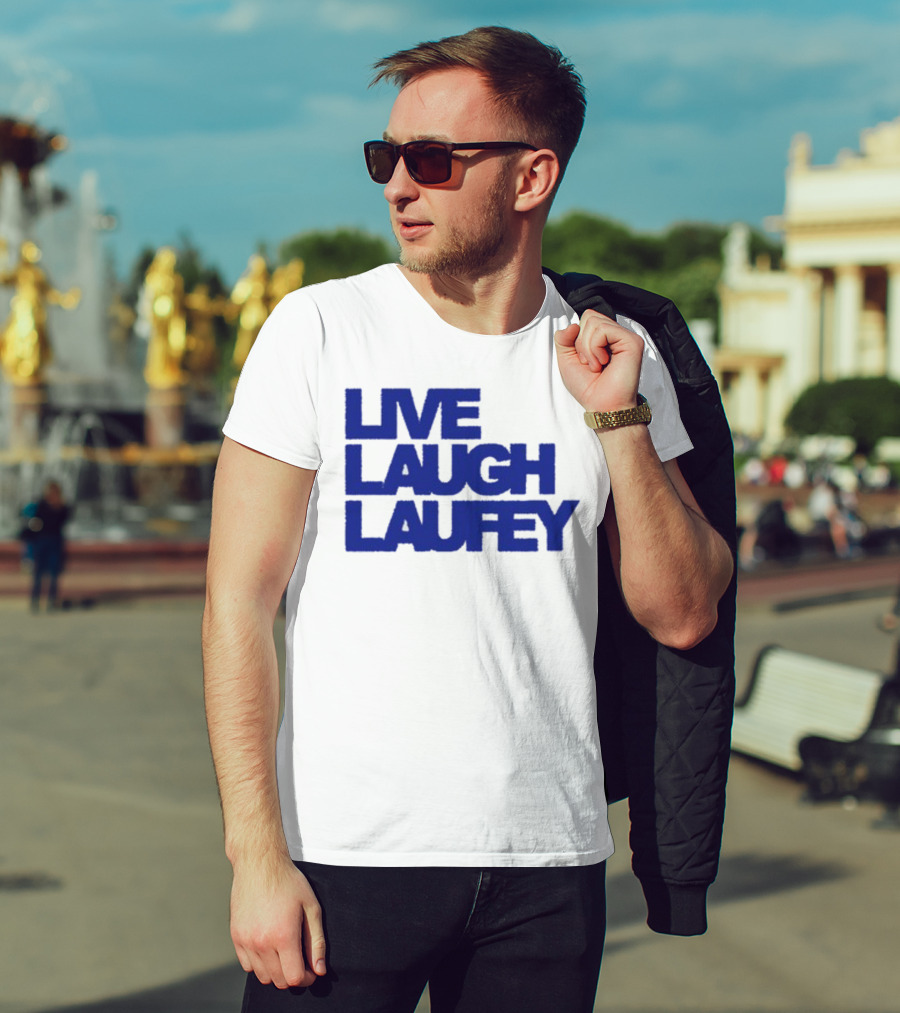 Laufeymusic Live Laugh Laufey Iconic Blue Text T-Shirt