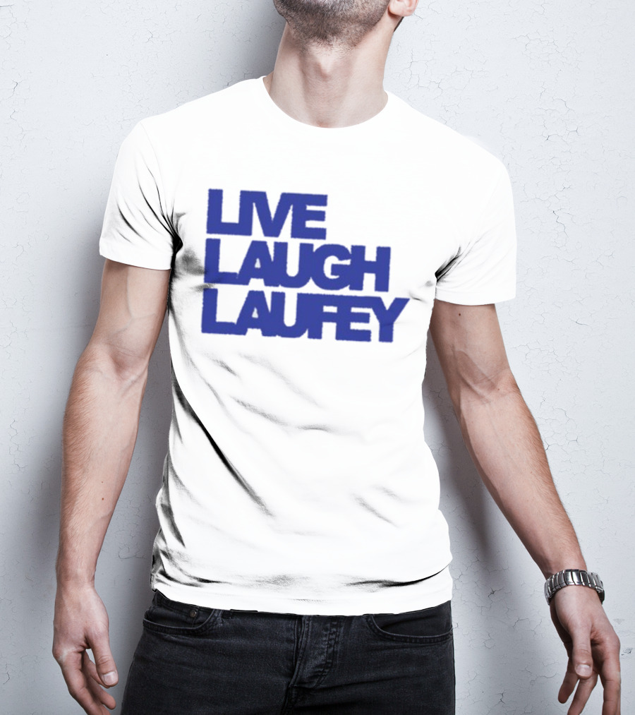 Laufeymusic Live Laugh Laufey Iconic Blue Text T-Shirt