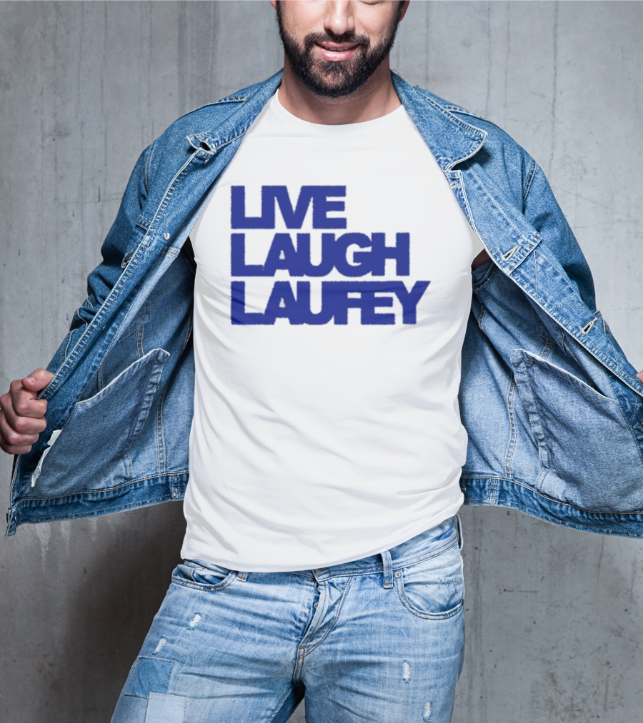 Laufeymusic Live Laugh Laufey Iconic Blue Text T-Shirt